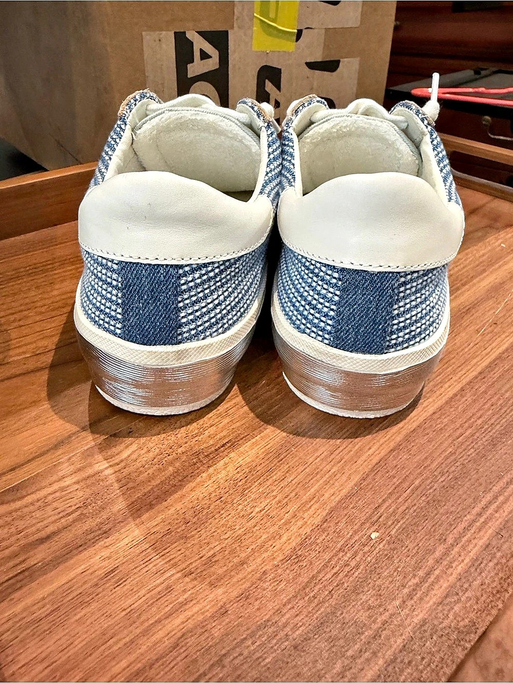 Dolce Vita Blue & White Sneakers - Picture 3 of 4